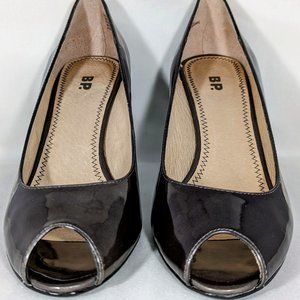 7M Chocolate Brown Peekaboo Pump Heels, Nordstrom BP